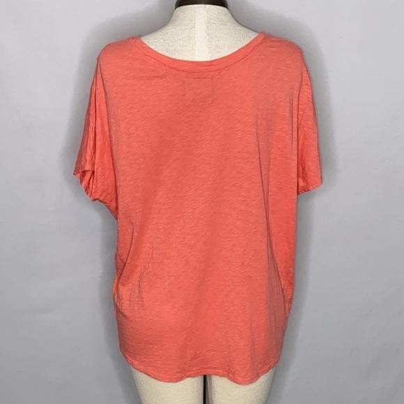 Chaser Dolman Burnout Oversized Tee in Coral - XS - Picture 3 of 6